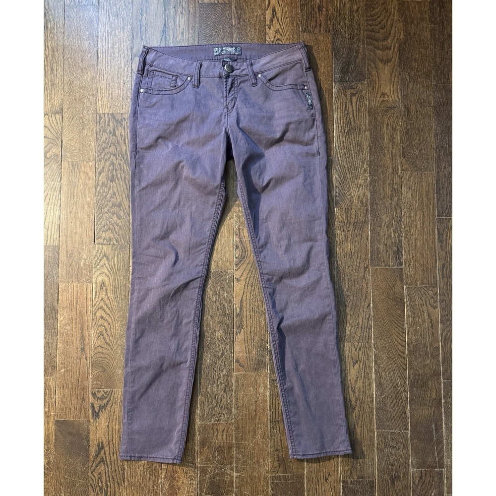 Silver Jeans Co Jeans Women's Size 29x31 Aiko‎ Skinny Preppy Purple